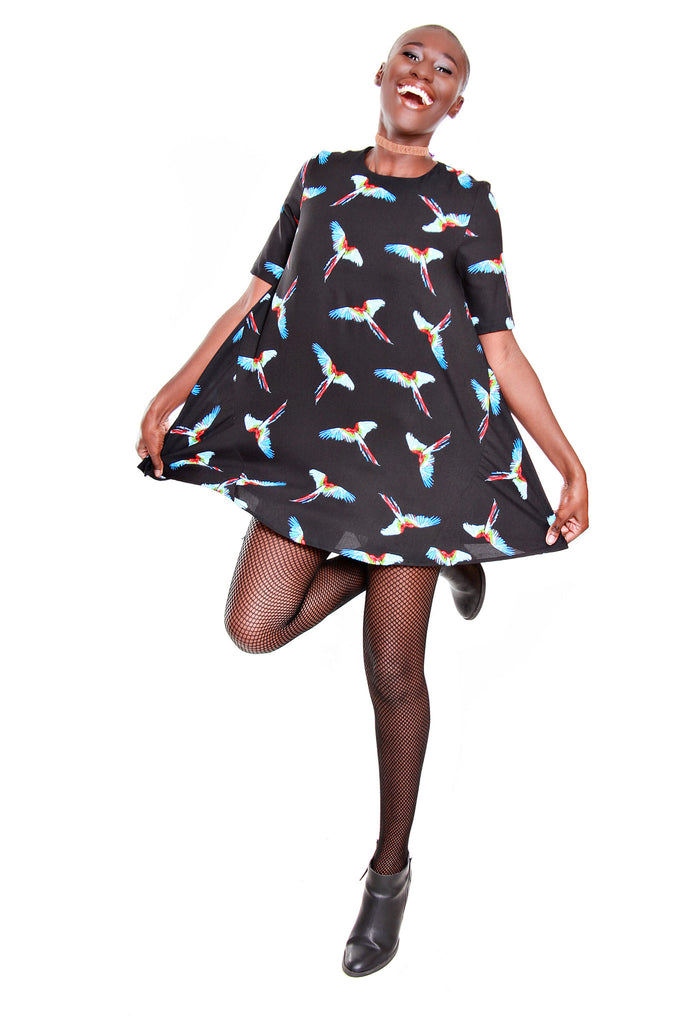 FRNCH Bird Print Dress