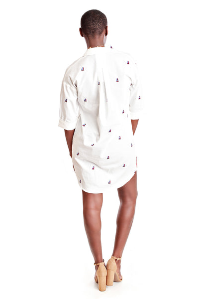 FRNCH Sailboat Shirt Dress