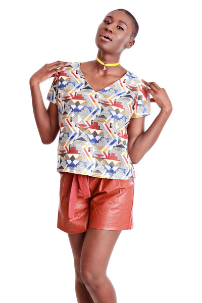 FRNCH Tribal Print Top