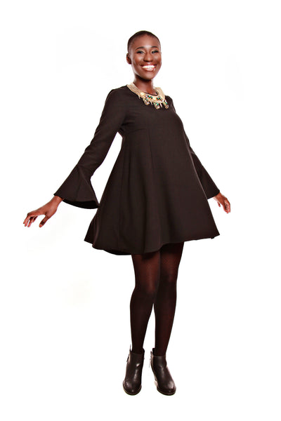 WAYF Flutter Sleeve Dress