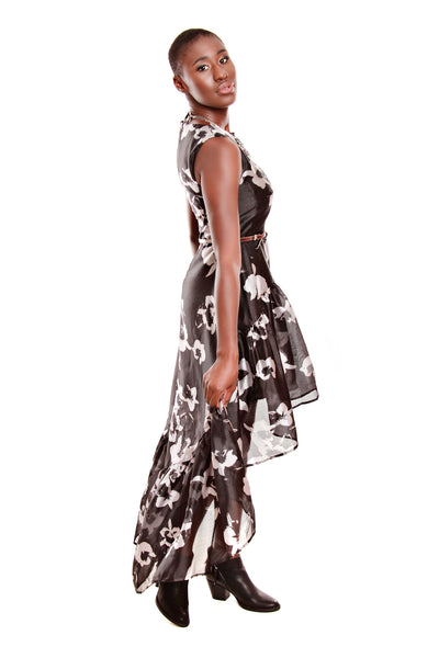 PIT High-Low Floral Dress