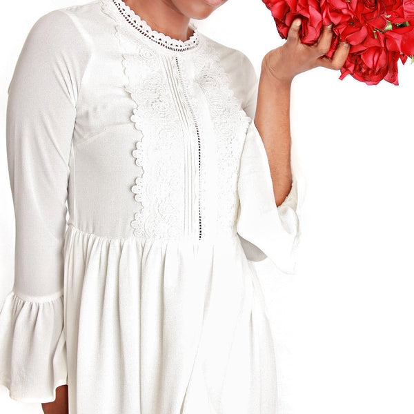 English Factory Bell Sleeve Lace Dress
