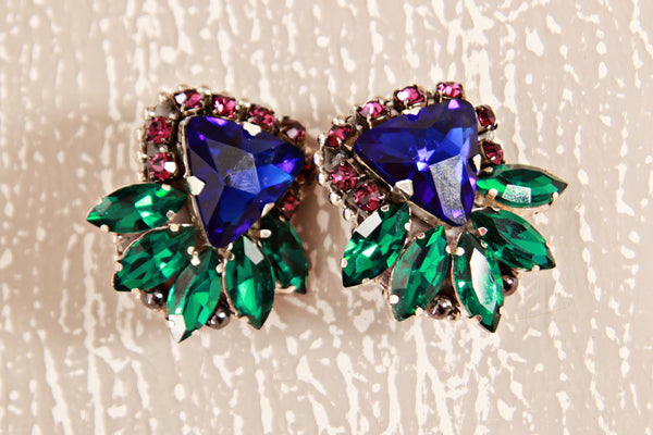ELA DESIGN STUDIO Julz Violet Clip On Earrings