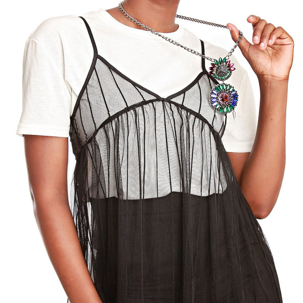 English Factory Mesh Two-Piece Dress